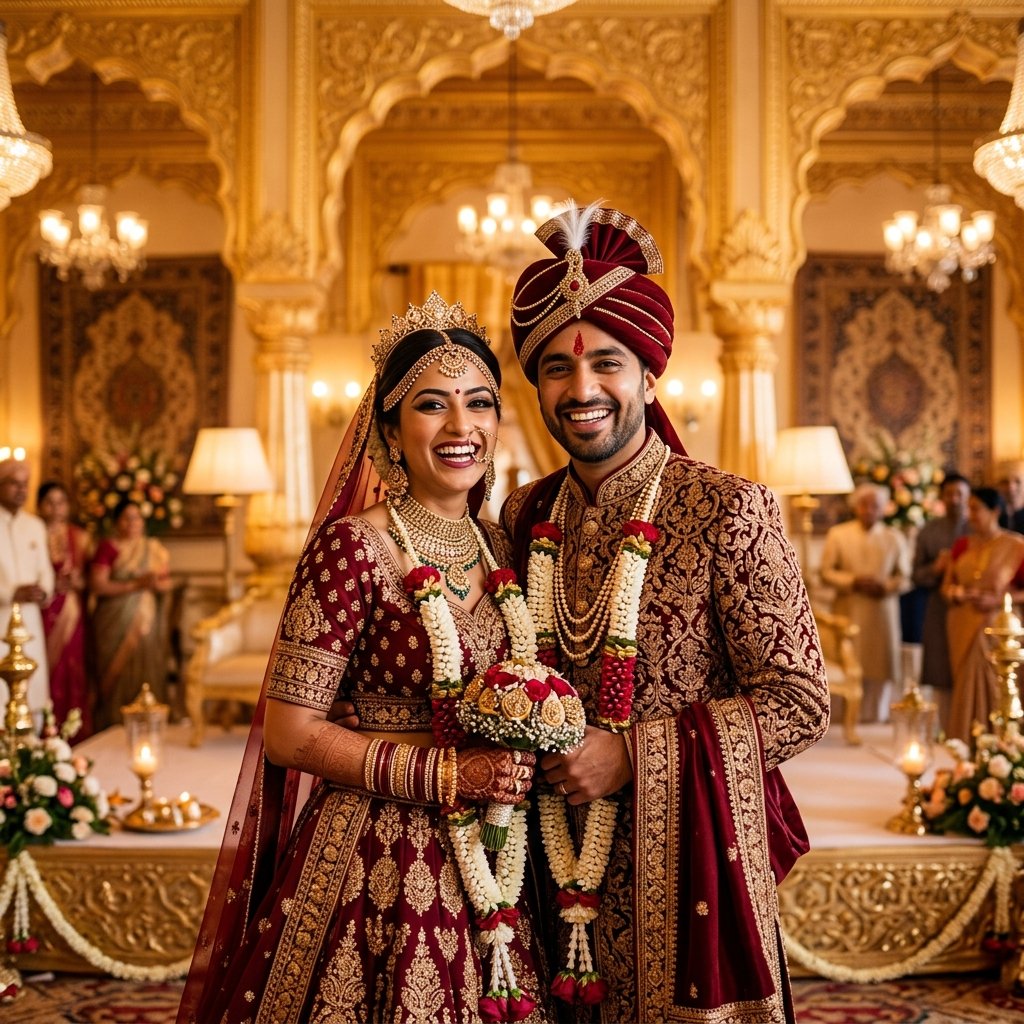 Royal Indian Wedding Couple Banner